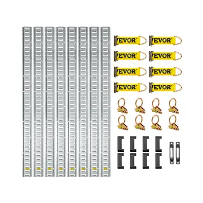 VEVOR E Track Tie Down Rail Kit 34PCs 5' E Track Rails Enclosed Cargo Trailer • $132.95