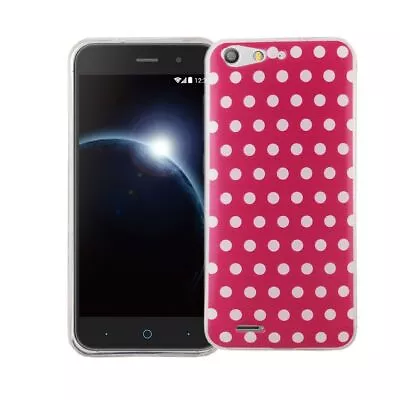 Case For ZTE Blade V6 Polka Dot Pink Case Cover Motif Slim Case Bumper • $28.82