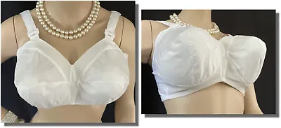 Vintage Exquisite Form No Frills Nothing Fancy White Bra Comfort Straps 38C • $34.99