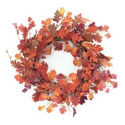 Unique Fall Oak Leaf Wreath 21 D - 87212 • $87.99