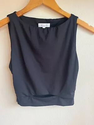 KOOKAI Black Cropped Cut Out Top Size 0 • $17.50