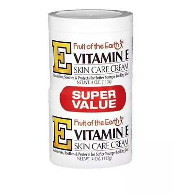 Fruit Of The Earth Vitamin E Skin Care Cream Super Value 4 Oz. 2 Pack • $5.96