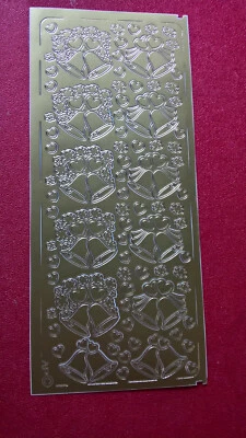 £1.99 • Buy Gold Wedding Bells & Hearts Card Making Peel Offs  [67]