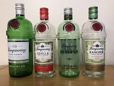 * Empty Tanqueray Gin Bottles Collectable London Dry Gin Rangpur Sevilla * • £12.99