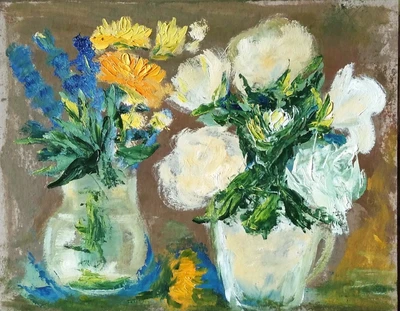 $38 • Buy Bouquets Painting Wildflowers Etude Original Flowers  Oil Painting Size 9х12in