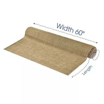 Premium Natural Burlap Fabric - 100% Jute - 60  Wide - Sold By The Yard & Bolt • $139