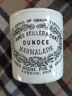 VINTAGE PRIMITIVE C1900s JAMES KEILLER & SONS DUNDEE MARMALADE POT Or JAR • £24.95