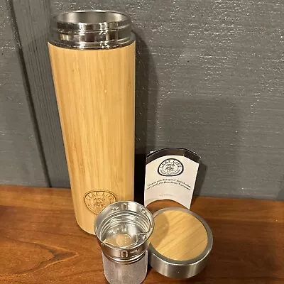 Original Leaf Life Premium Bamboo Tumbler 17oz Vacuum Insulated Tea Infuser • $14
