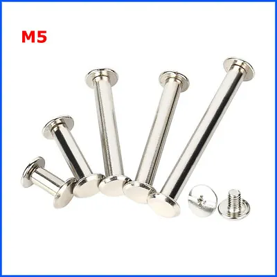 £1.55 • Buy M5 Nickel Plated Chicago Screws Binding Screw Nail Rivet For Photo Album Leather