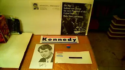 Robert F. Kennedy President Original Vintage  6 Piece Campaign Lot 1968 Rare! • $30