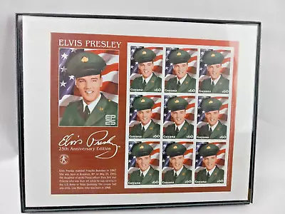 Elvis Presley Stamp Collection 25th Anniversary Stamps W/ Frame • $24.99