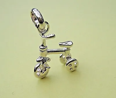 London 925 Silver Child's Tricycle Bike Charm Attaches To Links Of Your Bracelet • £4.50