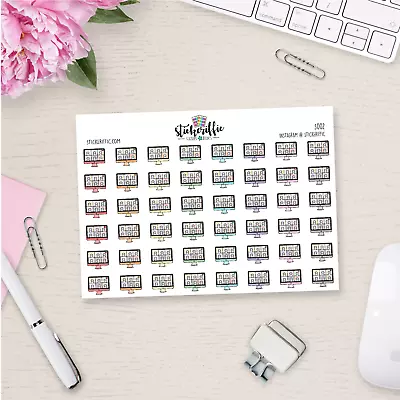 Video Call Zoom Meeting Conference Planner Scrapbooking Stickers Pastels - S002 • $2.99