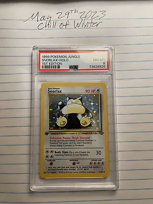 $299 • Buy Pokemon - Snorlax 11/64 - Holo - 1st Edition Jungle - Graded PSA 8 - NM-MT