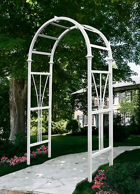 VITA DUBLIN Arbor Decorative Vinyl Garden Patio Wedding Arch Trellis W/WARRANTY • $169.99