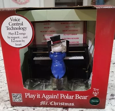 Mr. Christmas  Play It Again!  Polar Bear  NIB With Voice Control - Tested Works • $24.99