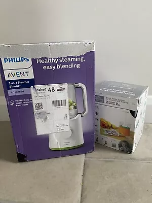 Philips Avent 2-in-1 Steamer & Blender Baby Food & Free Squeeze Reusable Pouches • £26.99