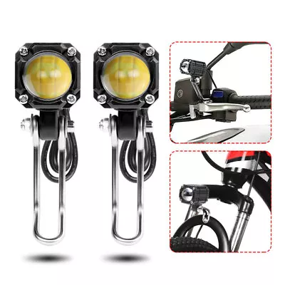 2x LED Fog Spot Light Auxiliary Lamp Motorcycle Bicycle Headlight Yellow White • $20.99