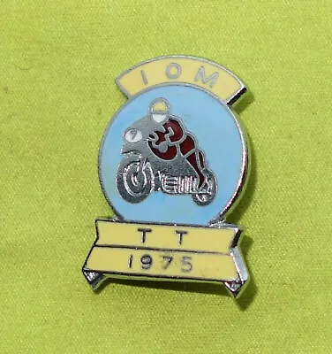 £11.99 • Buy 1975 TT Isle Of Man IOM Motorcycle Bike Racing Enamel Badge Pin Lapel (Chrome)