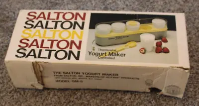 Vintage Salton GM-5 Thermostat Controlled Yogurt Maker Milk Glass Cups • $16.89