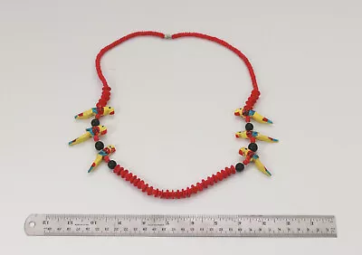  26  Tropical Macaw Fetish Necklace W/6 Multi-Color Macaws • $3.95