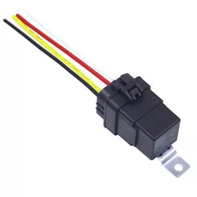 Automobile Relay Waterproof Integrated Wired DC 12V 24V 4/5Pin Auto Relay Holder • $6.31