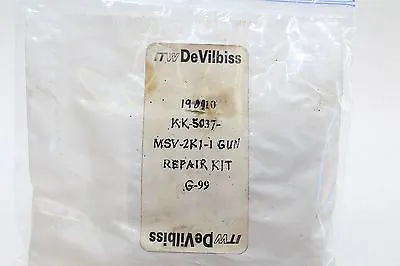 Itw Devilbiss 190910 Kk-5037-1 Msv-2k1-1 Gun Repair Kit New In Sealed Bag! (a32) • $22.71