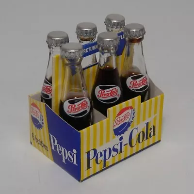 Vintage Miniature Pepsi-Cola 6 Pack Glass Bottles Carton PepsiCo Argentina Mini • $49.95