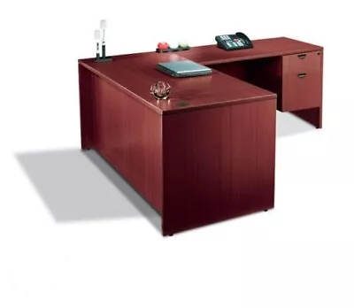 Offices To Go L Shape Office Desk With One Hanging Pedestal • $599.95