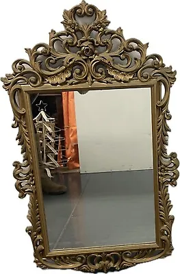 Rare Burwood Wall Mirror #48AZ Gold Ornate Hollywood Regency Rococo Beautiful! • $164.99