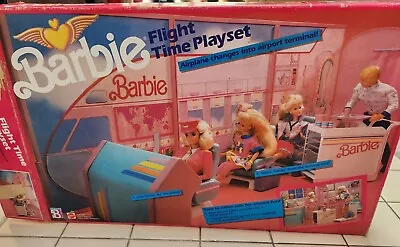 Barbie Flight Time Playset Vintage Incomplete With Box 1989 • $75