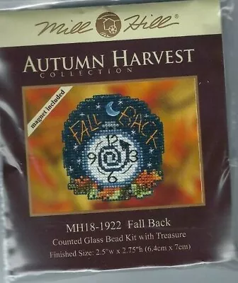 Fall Back Clock Buttons & Beads Mill Hill Cross Stitch Kit • $12