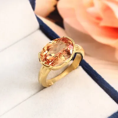 Natural Ceylon Padparadscha Sapphire 925 Silver Handmade Ring Anniversary Gifts • £84.62