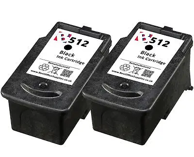 £27.95 • Buy PG-512 Twin Pack Black Ink Cartridges Fits Canon Pixma IP2700 Printers