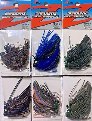 Z-Man ShroomZ Micro Finesse Jig Bass Fishing Jig 3/16 & 1/8 Oz. Choose Zman • $7.50