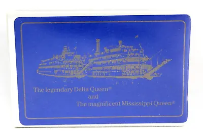 Delta Queen & Mississippi Queen Steamboats Blue Playing Cards Deck New Sealed • $5.95