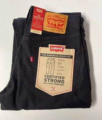 Levi's Men's Black Jeans Size 29 30 32 44 Utility Fit Cargo Stretch • $37.50