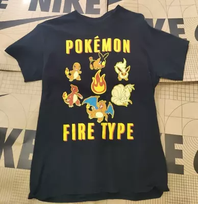 Pokemon Fire Type Graphic T Shirt Pokémon Medium *Great Gift For Gamer* • $2.98