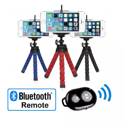 For Apple IPhone 14 Pro Max Phone Camera Tripod Flexible Bluetooth Remote Selfie • £4.99