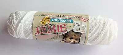 Vintage Lion Brand Yarn Jamie Pompadour Baby Yarn #200 White 1.75 Oz - 185 Yd • $8.95