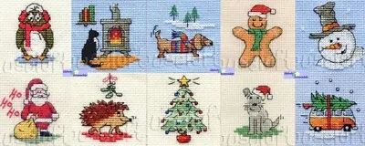 £3.75 • Buy Mouseloft - Christmas Range Mini Cross Stitch Card Kits #2 - 3 OR MORE -15% OFF