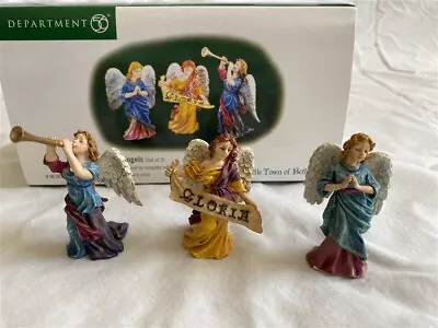 Dept 56 Little Town Of Bethlehem Nativity Heralding Angels 59759 Set 3 W Box • $30