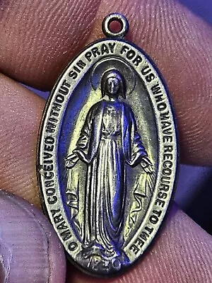 VTG Lumin STERLING SILVER MIRACULOUS MARY MEDAL  • $0.99
