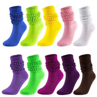 2 PAIRS Slouch Socks Women And Men Extra Tall Heavy Socks Size 9-11 100% Cotton • $15.99