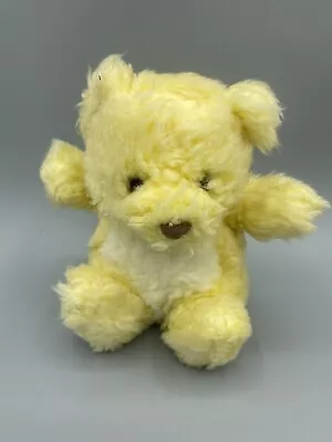 GUND Mini Teddy Bear Rattle Plush Stuffed Animal 1987 6” Vintage • $10