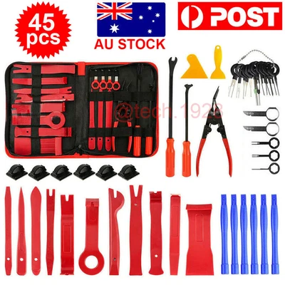 $19.92 • Buy 45pcs Car Trim Removal Tool Kit Auto Hand Tools Pry Bar Dash Panel Door Interior