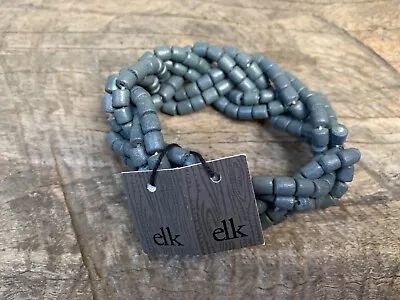 ELK Accessories Chunky Resin Grey Bead Bracelet From Australia New With Tags • $7.99