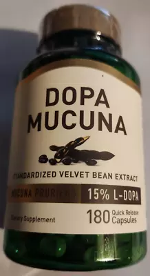 DOPA 350mg Mucuna Pruriens 350mg Standarized 180 Caps (Velvet Bean) 15% L-Dopa • $18.47