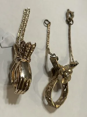 Two 1940’s Or 50’s Gold Tone Glove Holder Classy Unique • $25