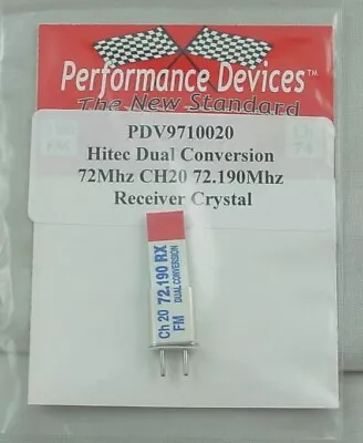 Hitec 72Mhz FM Dual Conversion Receiver Crystal  Channel 20 PDV9710020 72.190 • $4.41